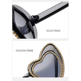 Pink heart sunglasses, rhinestones sunnies, french fashionn label, online womens accessories shop