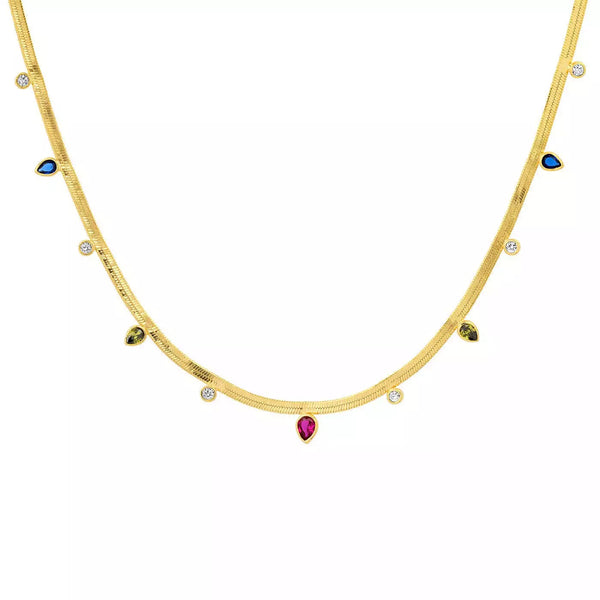 Plated Gold Snake Chain Necklace