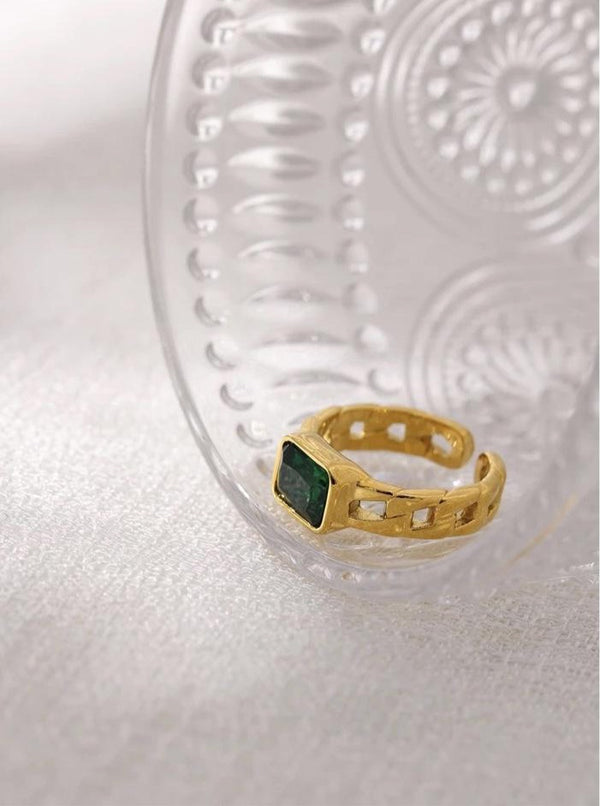 Green Stone Ring