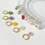 Daisy Hoop Earrings