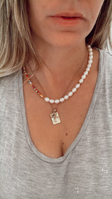 Real Pearl Necklace With Beads