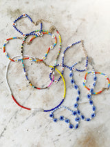 Multi Coloured Beads and Pearl Necklace