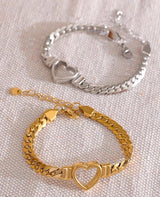 Fashion Affordable women's heart bracelets Australia, online everyday gold bracelet, statement party accessories bracelets, French jewellery label, French fashion accessories brand