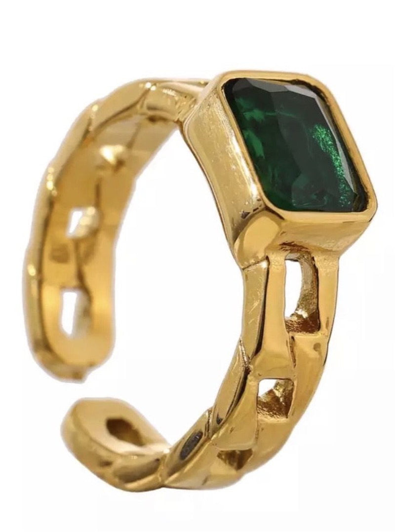 Green Stone Ring