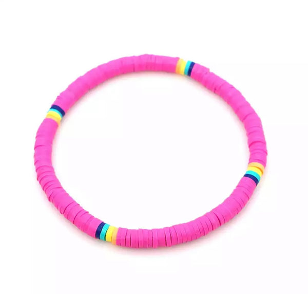 Pink Multicoloured Bracelet