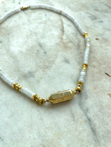 White Jade Semi Precious Stones Necklace