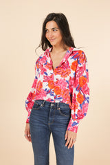 Retro blouses floral, French clothing Australia, Parisian clothing, Feminine clothing, Womens tops australia online