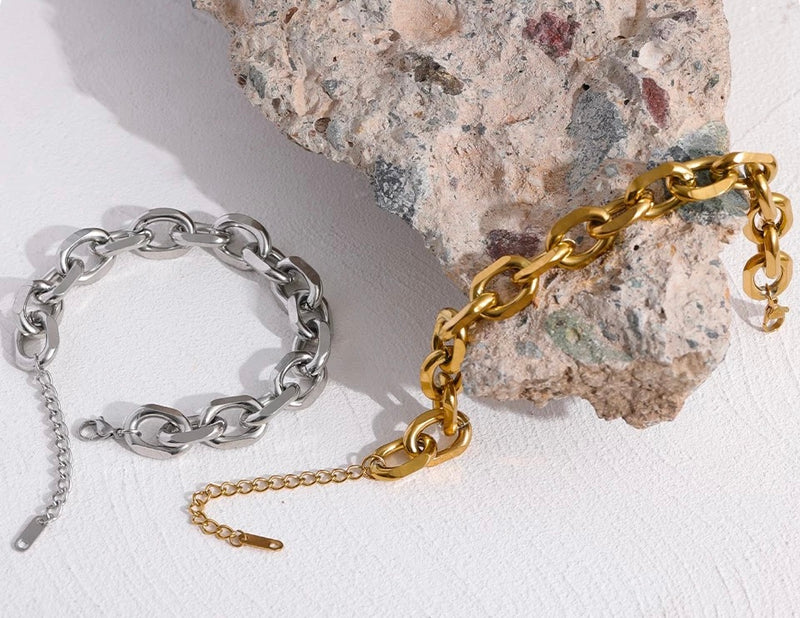 Affordable women's chunky bracelets Australia, online everyday gold bracelet, statement party accessories bracelets, French jewellery label, French fashion accessories brand