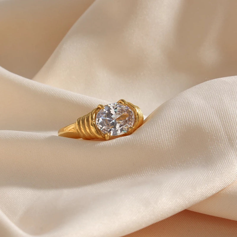Clear Oval Ring