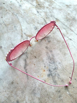 pink pearl round sunnies, french fashion label, online womens accessories shop