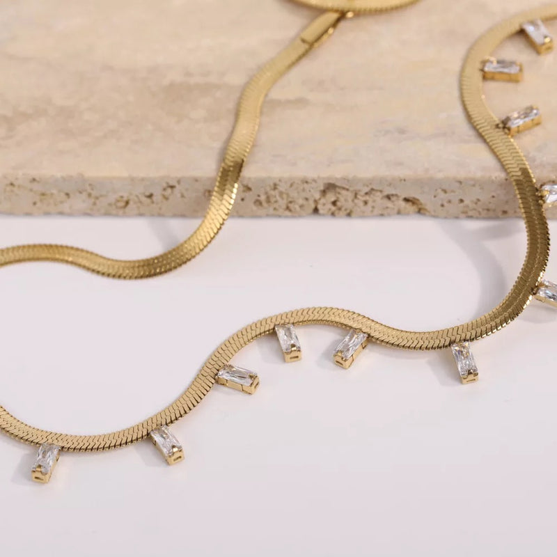 Gold Plated Snake Chain Necklace