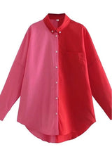 French Fashion top, parisian shirt, pink and red top, french label 
