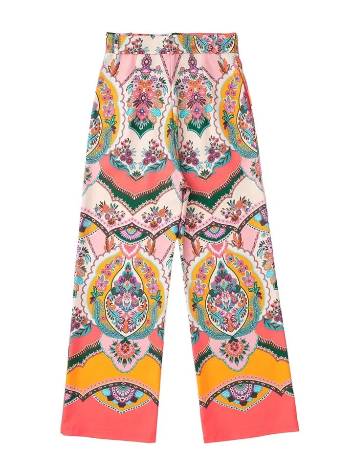 high waisted pant, french fashion label, printed pants, womenswear, Parisian label