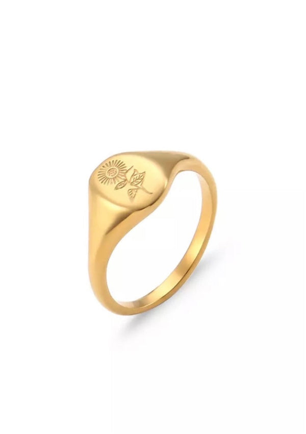 Sunflower Gold Ring