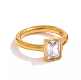 Square Zirconia Ring