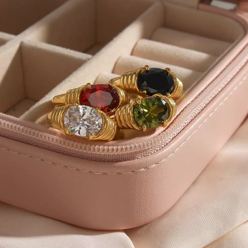 Clear Oval Ring
