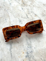 Brown Rectangle Sunglasses