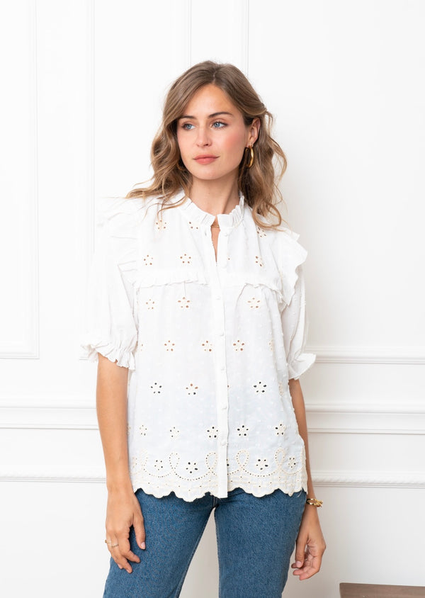 French blouse clothing Australia , Womens tops australia online, Lace shirt, frill shirt, embroidered top