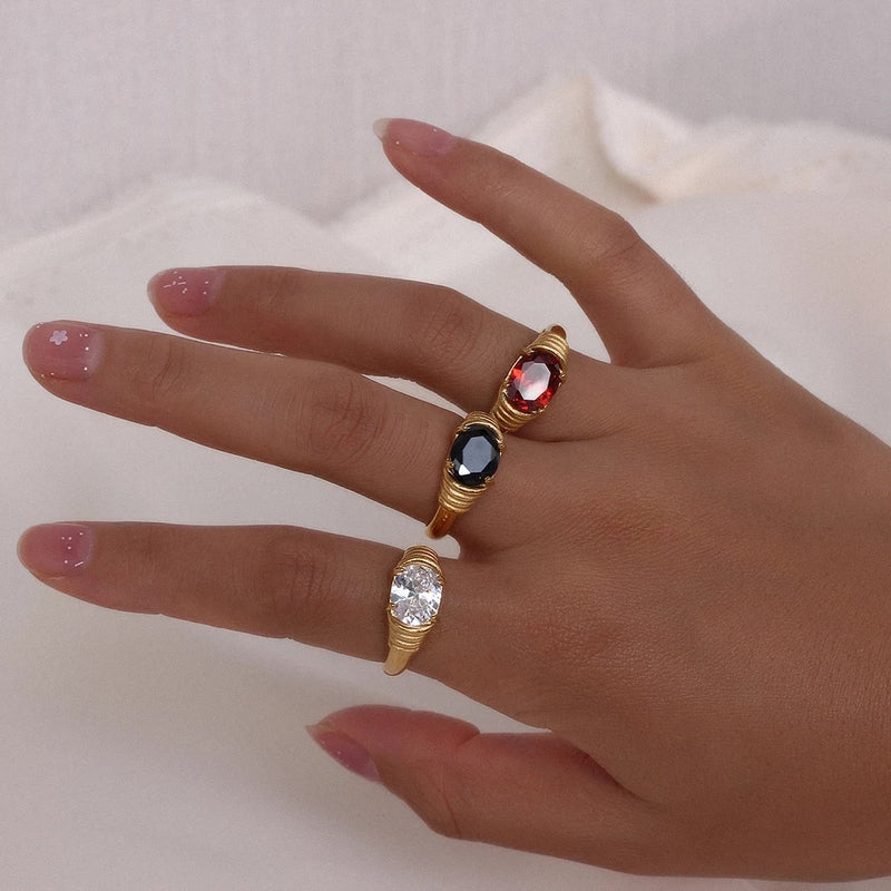 Clear Oval Ring