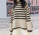 Knitwear Melbourne,  jumper , french fashion brand, online french label, striped long sleeves jumper, french fashion label, black and white