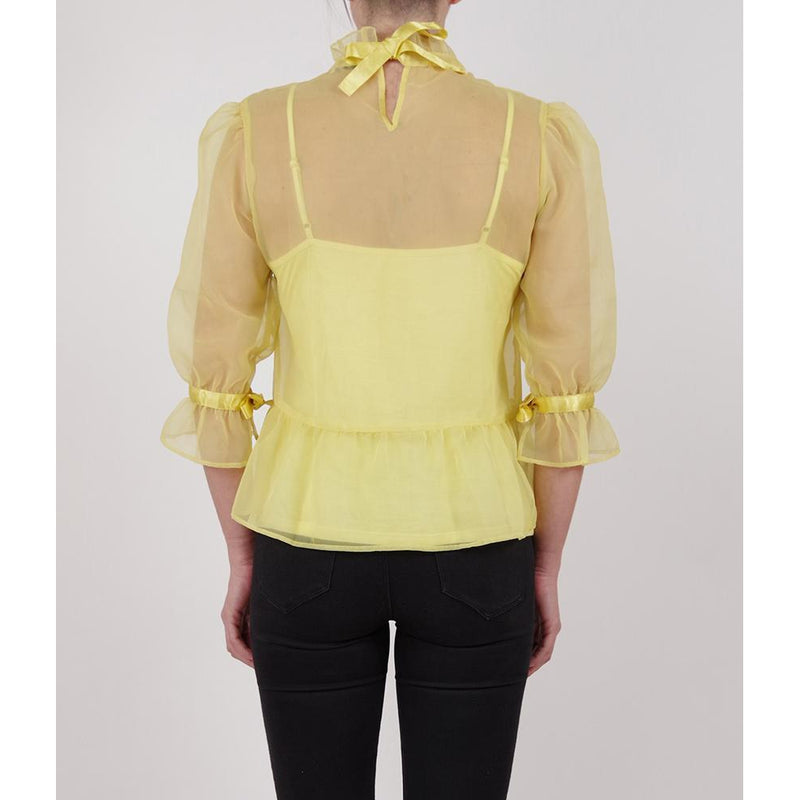 organza feminine romantic yellow blouse online fashion melbourne buy