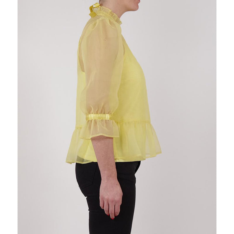 organza feminine romantic yellow blouse online fashion melbourne shop
